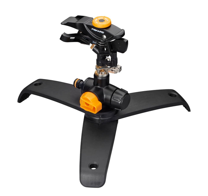 Fiskars Pulsierender Sprinkler XL, On/Off-Ventil, Mit Sprühbildkontrolle und Rotationskontrolle, Uni