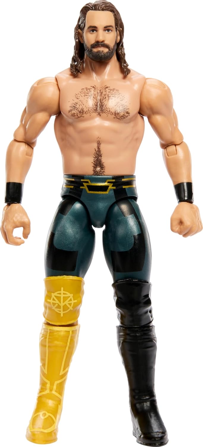 Mattel WWE Top Picks Actionfiguren, 15,2 cm grosse Seth Rollins zum Sammeln, mit 10 Gelenkpunkten un