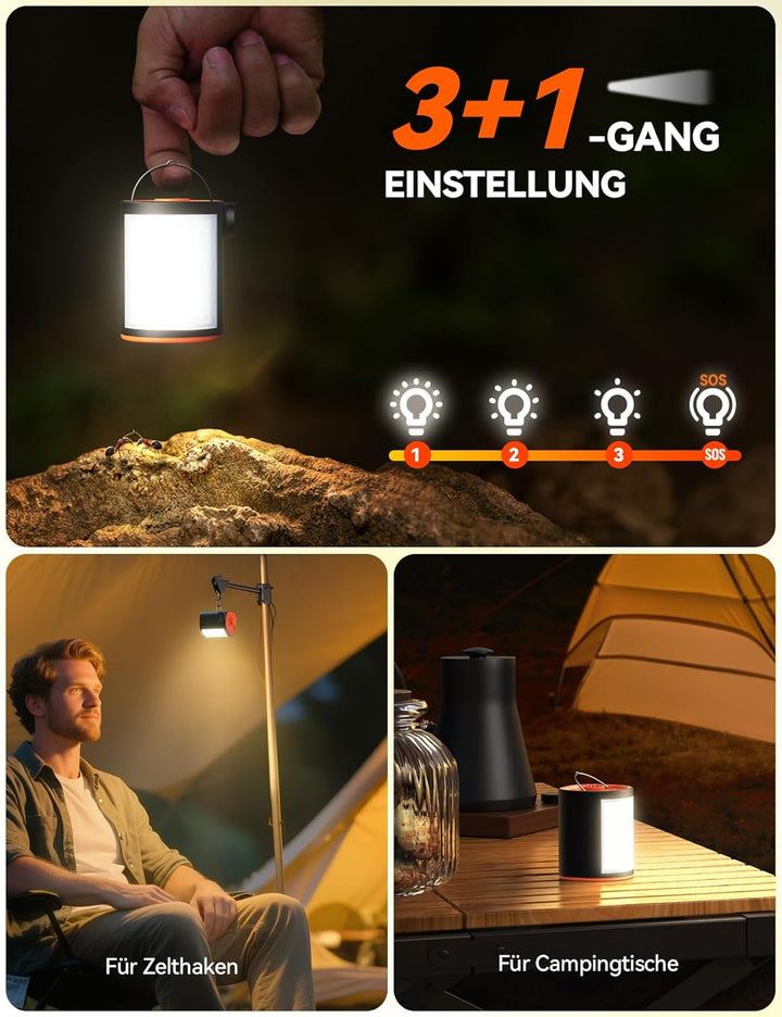 JOYROOM Elektrische Luftpumpe Kompakte für Luftmatratze mit Campinglampe, 4.8 kPa Wiederaufladbare L