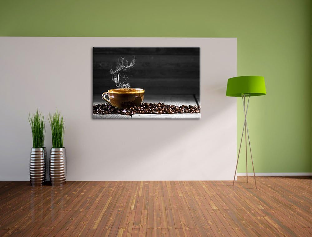 Duftender Arabischer Kaffe schwarz/weiss Format: 100x70 auf Leinwand, XXL riesige Bilder fertig gera