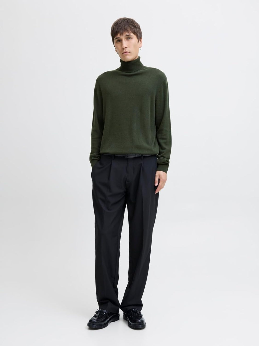JACK & JONES Emil Knit Roll Neck Jumper XS Duffel Bag, XS Duffel Bag