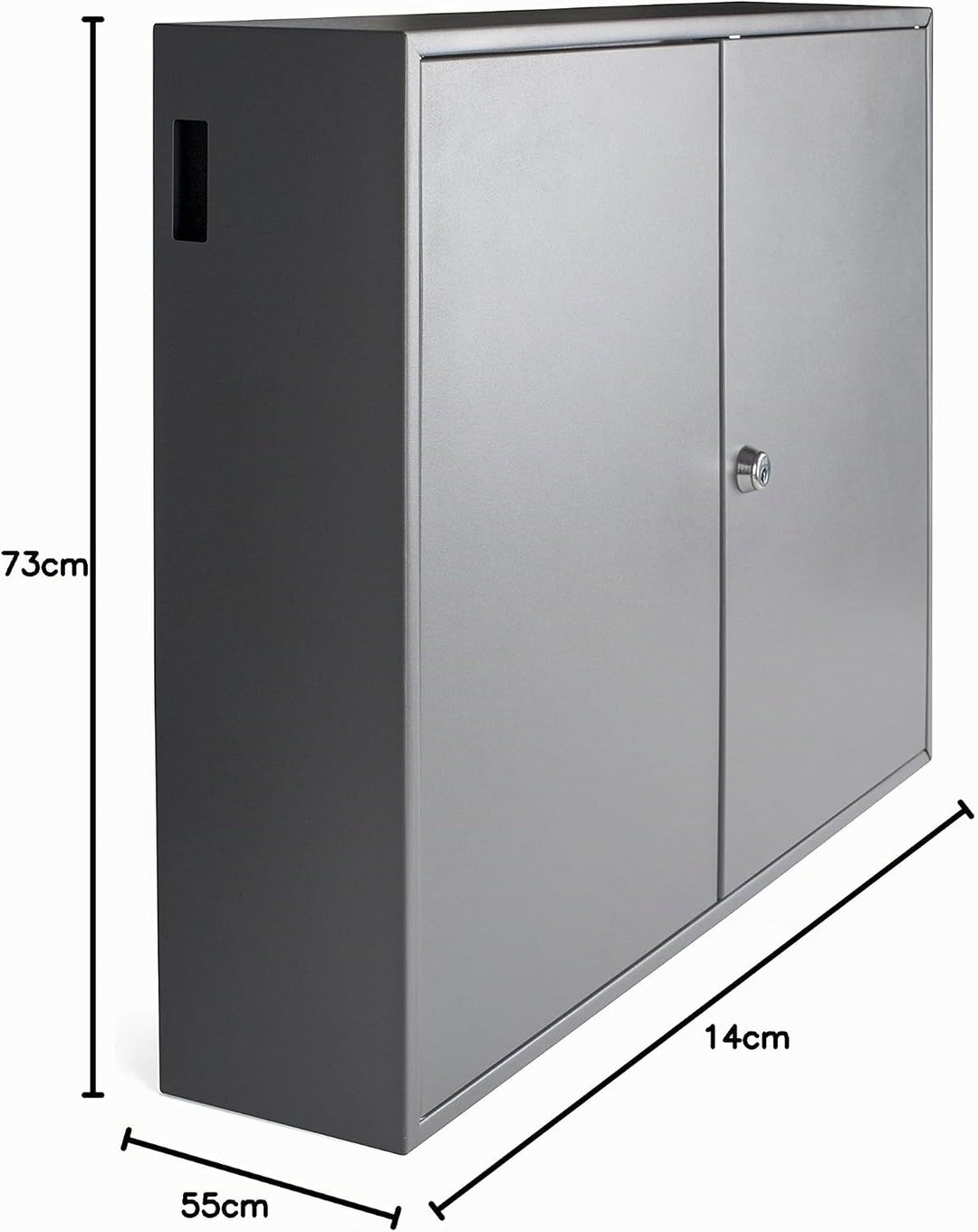 Pavo 8032129 Schlüssel-Kasten/Schrank, 300 Haken mit seitlichem Schlüsseleinwurf, dunkelgrau 300 Hak