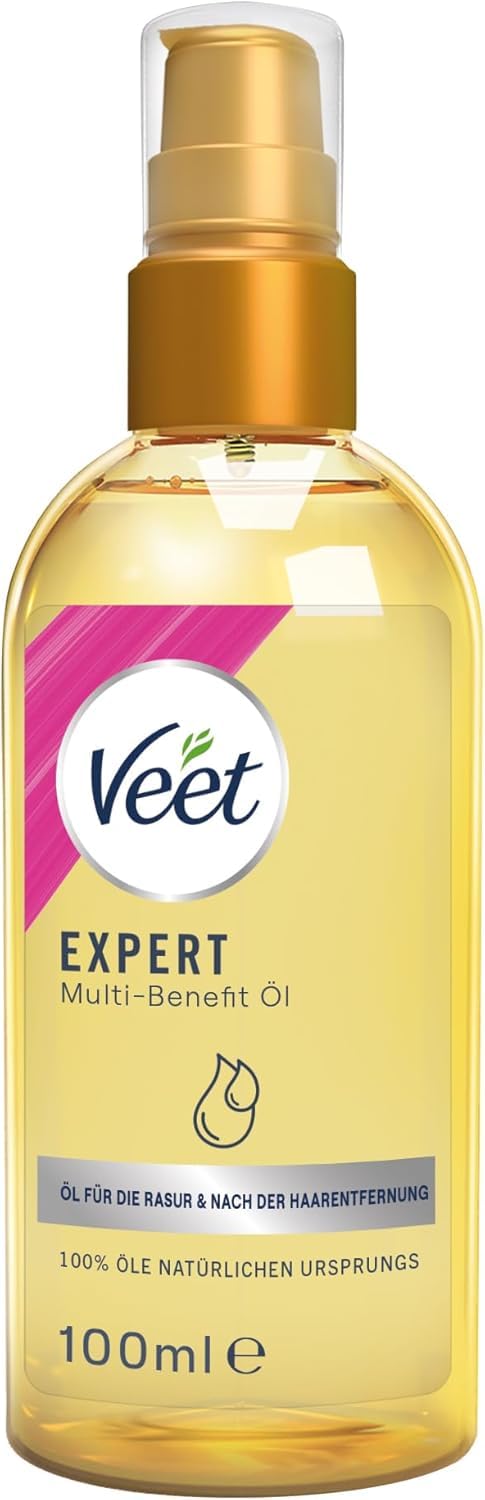 Veet Sugaring Zuckerpaste mit Arganöl für die Haarentfernung an Körper & Gesicht (250ml) + Körperöl