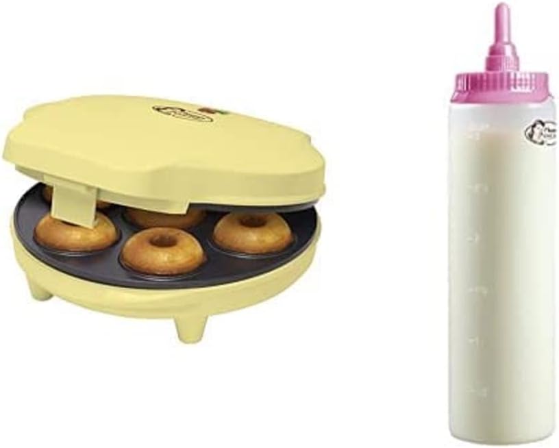 Bestron Donut Maker, inkl. Teigportionierer für 700ml mit Skala, Ideal zum Befüllen des Donut-Geräts