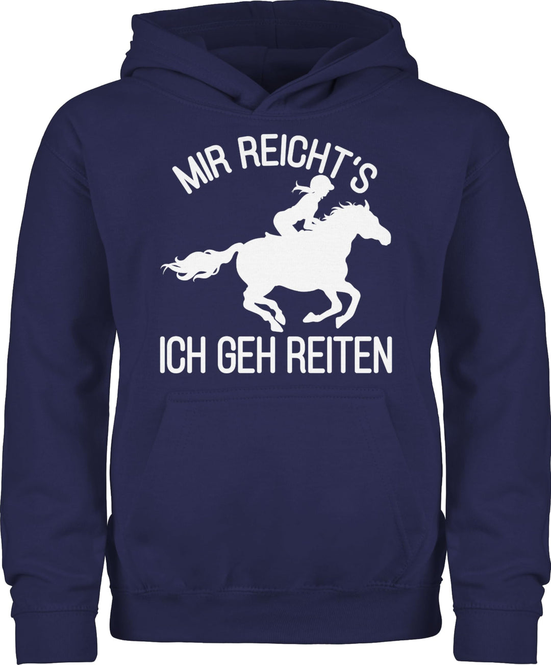 Shirtracer - Kinder Hoodie Jungen Mädchen - Pferd Pferde - Mir reicht's ich GEH Reiten 98 4 Navy Bla
