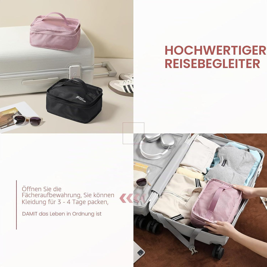 Mehrschichtige Aufbewahrungstasche, lässiger einfacher Gepäck-Organizer mit Haken, Kleidung, Unterwä