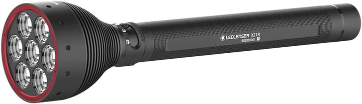 Ledlenser X21R Taschenlampe LED, Suchscheinwerfer, aufladbar mit Lithium LiFePO Akku, 5000 Lumen, fo