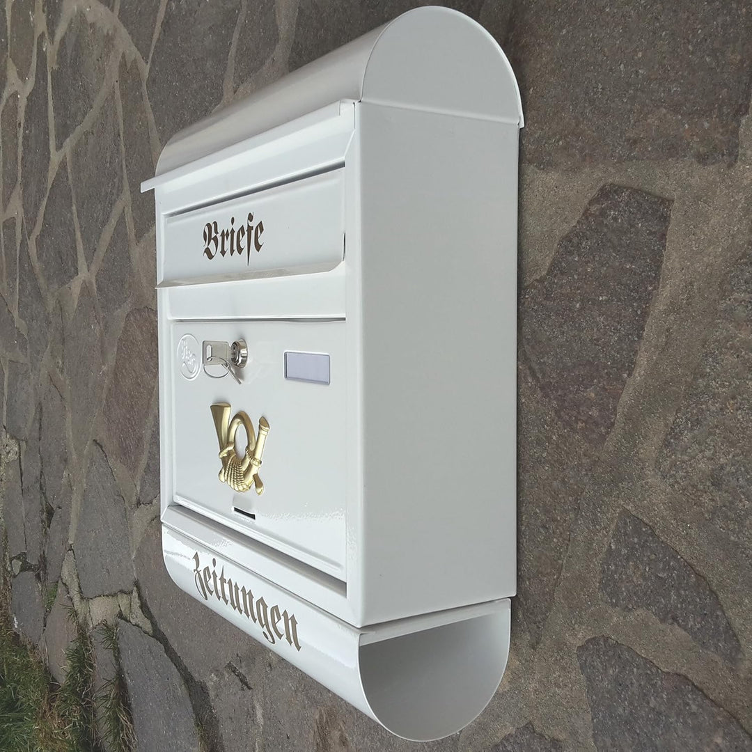 Stabiler Briefkasten, Modell Runddach Premium-Qualität, mit Schutzlackierung Verschiedene Modelle XX