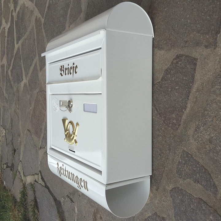Stabiler Briefkasten, Modell Runddach Premium-Qualität, mit Schutzlackierung Verschiedene Modelle XX