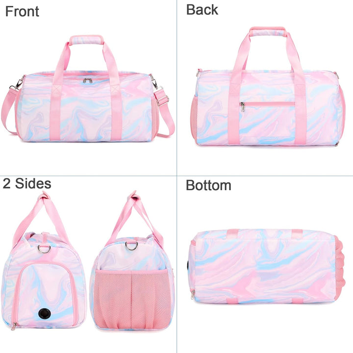 Mädchen Sporttasche Reise Duffel Mädchen Reisetasche Kinder Tanztasche Reisetasche Trainingstasche D