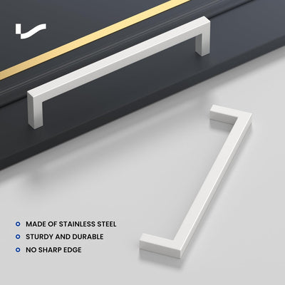 LONTAN 15 Stück Schrankgriffe Weiss Möbelgriffe 160mm lochabstand Möbelgriffe Weiss Griffe für Küche