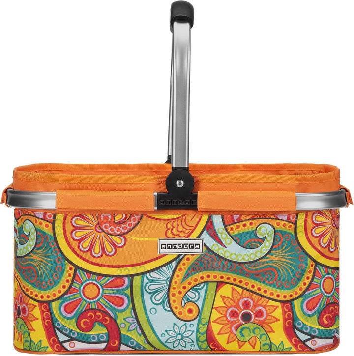 anndora Einkaufskorb PAISLEY 22 Liter - orange gemustert Paisley Orange