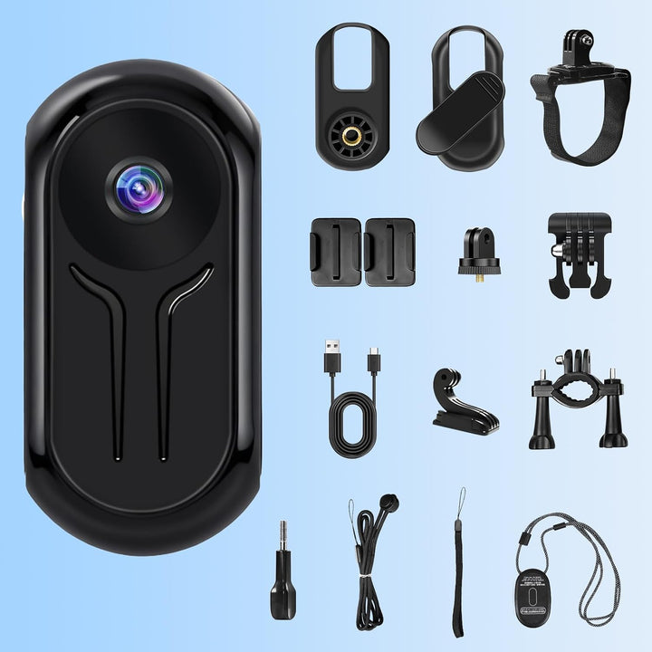 Helmcam Mini, 1080P Action Cam Motorrad, Nachtsicht &amp; Magnet