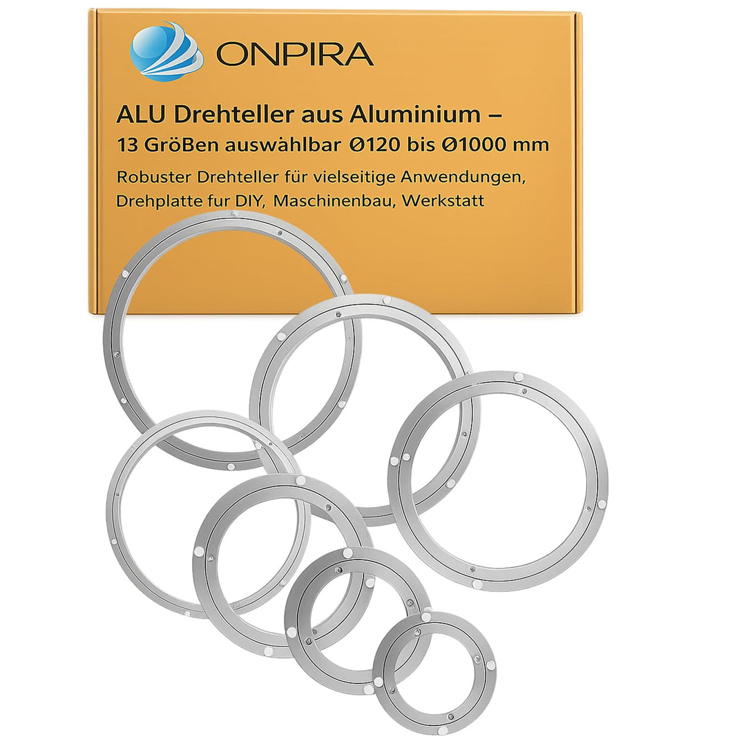 ALU Drehteller 13 Grössen von 120 bis 1000mm (Aussendurchmesser: 1000mm;), Aussendurchmesser: 1000mm