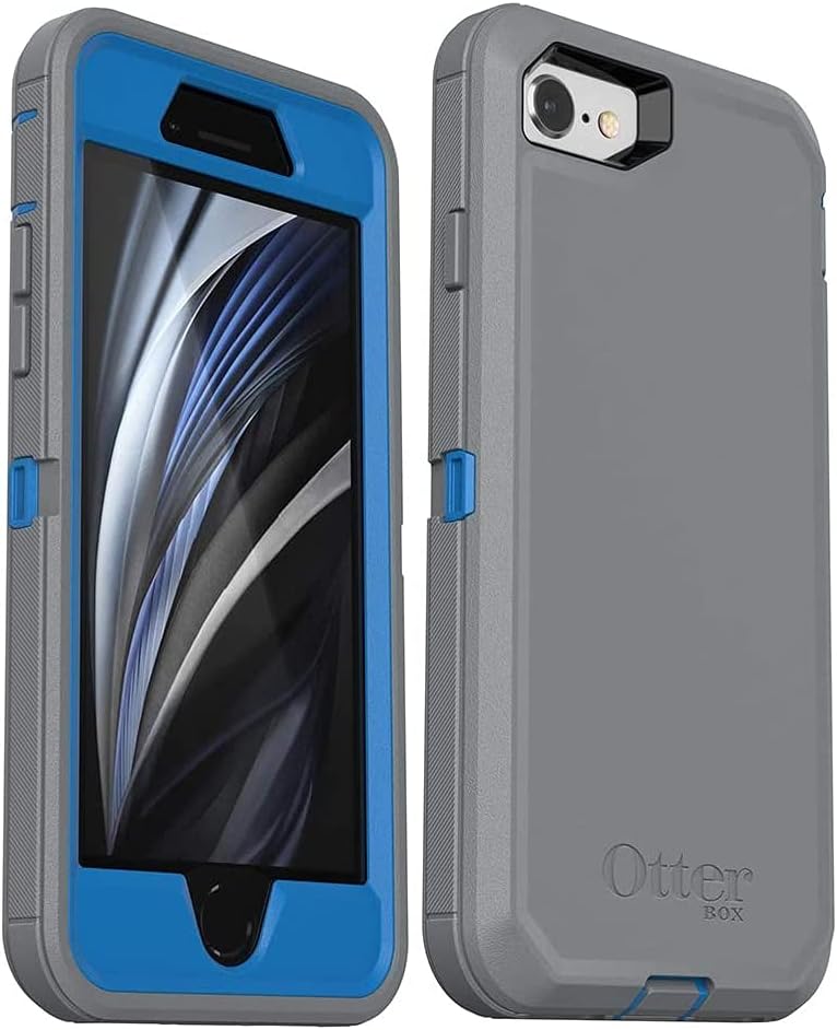 OtterBox Defender Schutzhülle für iPhone 8/7 (Nicht Plus), Schwarz, Marathoner (Cowabunga Blue/Gunme