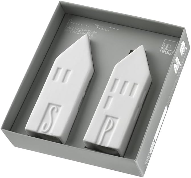 Räder Poesie et Table Salz und Pfefferstreuer aus Porzellan in der Farbe Weiss, Masse: 3cm x 3cm x 9