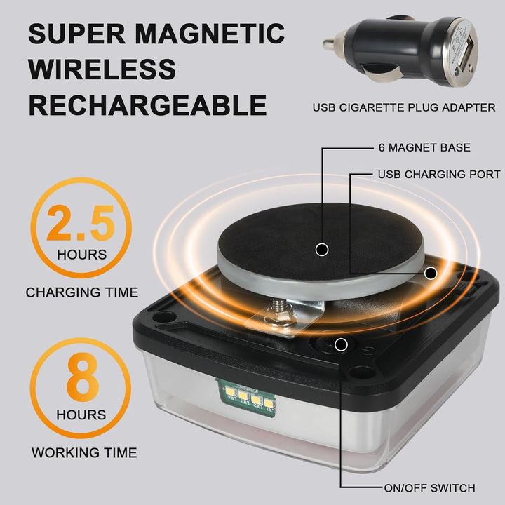 AOHEWEI Kabellose Anhänger Rückleuchten LED Magnetische LKW Rückleuchten Kabel Gratis 12V ECE Zulass