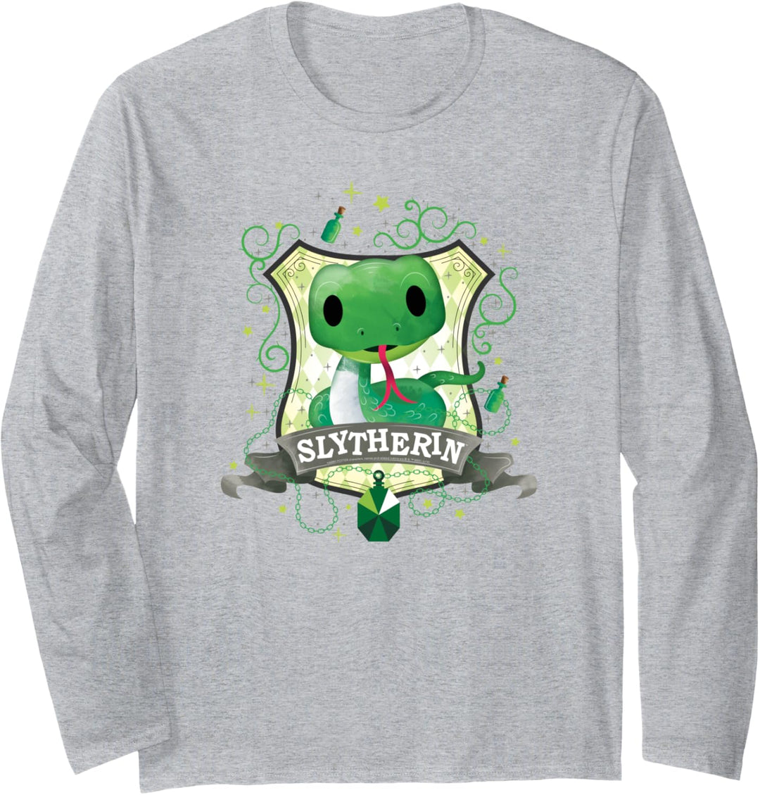 Harry Potter Watercolor Slytherin Crest Langarmshirt