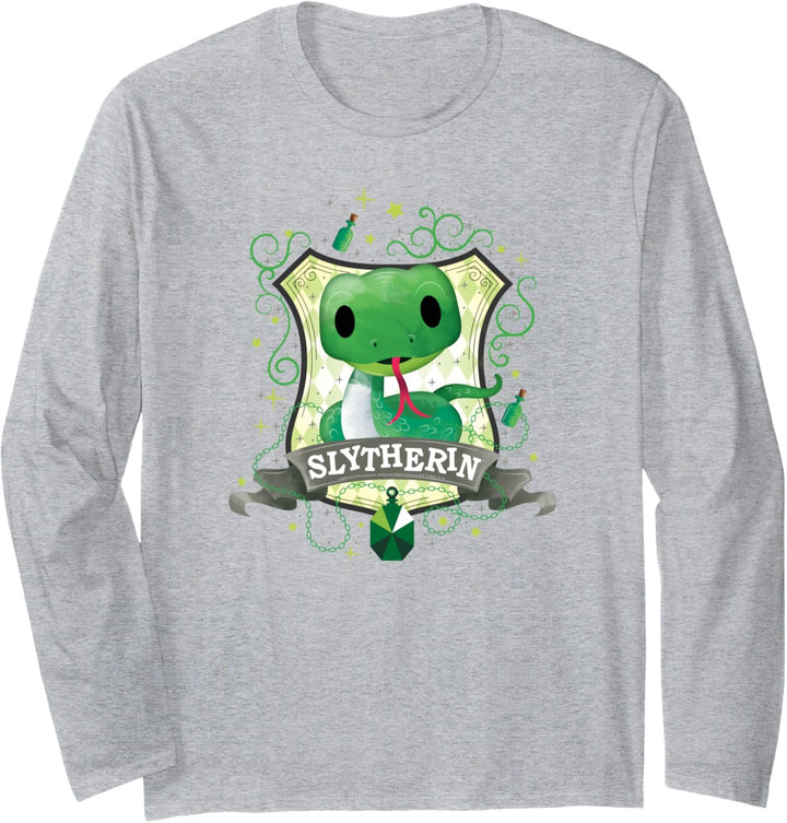 Harry Potter Watercolor Slytherin Crest Langarmshirt