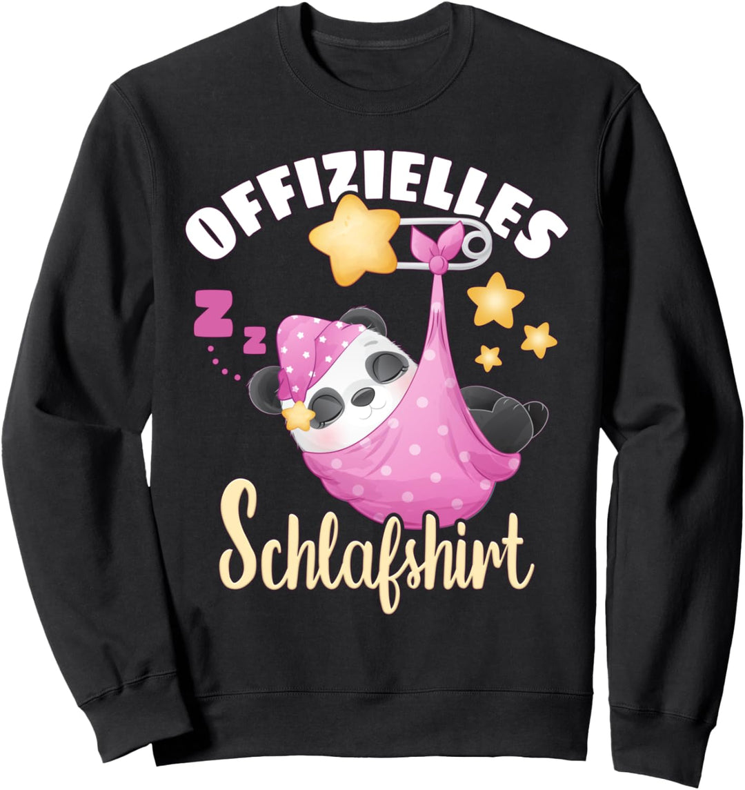 Offizielles Schlafshirt, schlafender Panda, Pyjama Shirt Sweatshirt
