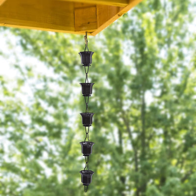 Cabilock Regenablaufkette Kette Für Dachrinne Regen Ketten Regen Kette zu Ersetzen Fallrohr Umzuleit