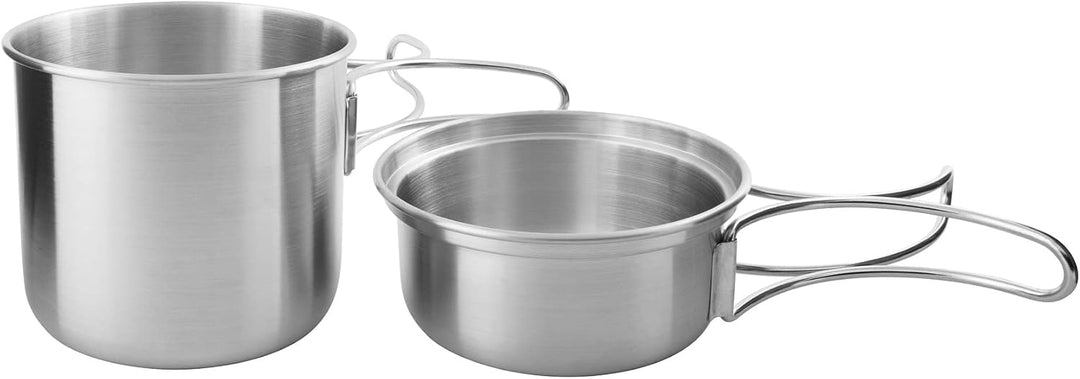 Tatonka Handle Mug Set (500/600 / 850 ml) – Becherset aus rostfreiem Edelstahl bestehend aus Tasse u