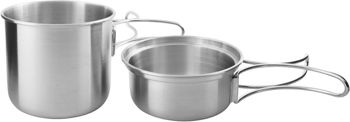 Tatonka Handle Mug Set (500/600 / 850 ml) – Becherset aus rostfreiem Edelstahl bestehend aus Tasse u