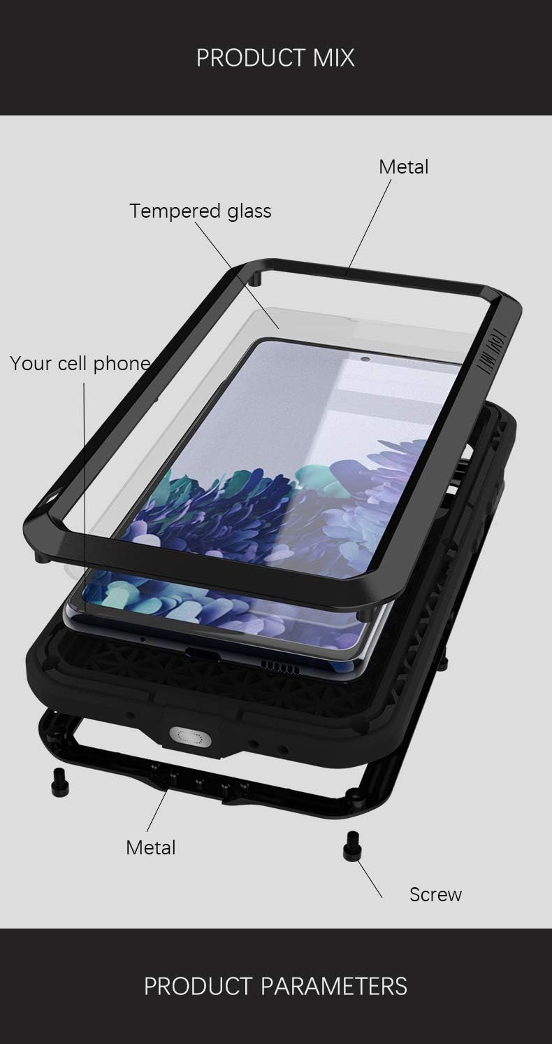 LOVE MEI für Samsung Galaxy S20 FE 5G Hülle, Outdoor-Sportarten Heavy Duty Ganzkörper Schutzhülle An