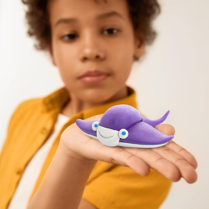 HEY CLAY - 15 Dosen lufttrocknende Knete für Kinder ab 3 Jahren - Kreatives Bastelset - Modelliermas
