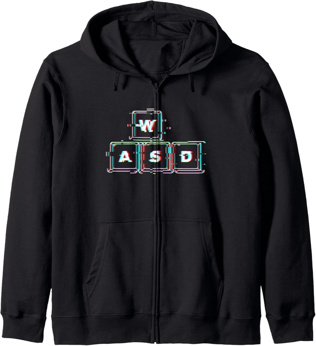 WASD PC Gamer, Zocker Vaporwave Aesthetic Glitch Motiv Kapuzenjacke