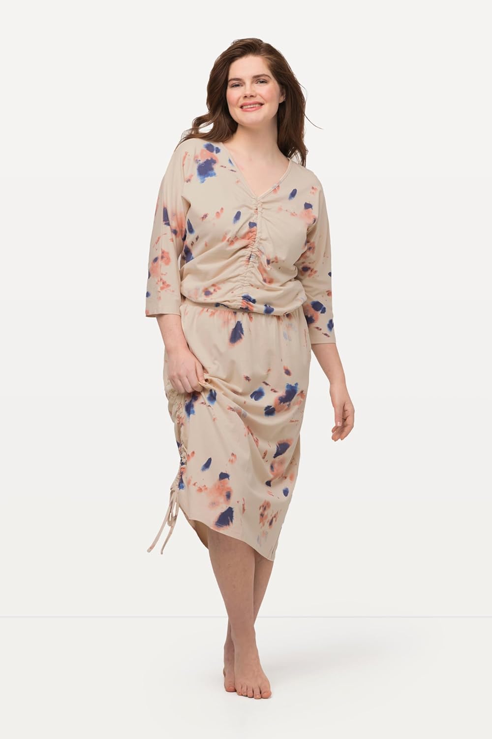 Ulla Popken Damen grosse Grössen Übergrössen Plus Size Jerseyrock, Saumband, Elastikbund, Biobaumwol