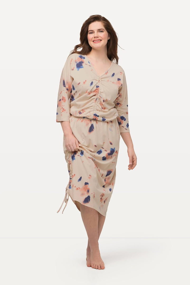 Ulla Popken Damen grosse Grössen Übergrössen Plus Size Jerseyrock, Saumband, Elastikbund, Biobaumwol