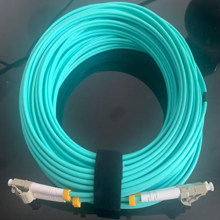 Elfcam® - 20m Glasfaserkabel LC/UPC auf LC/UPC 50/125um OM3 Multimode Duplex LSZH, Blau.20M 20M 1, 2