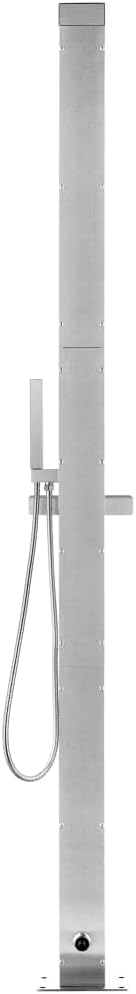 vidaXL Gartendusche 220 cm Edelstahl