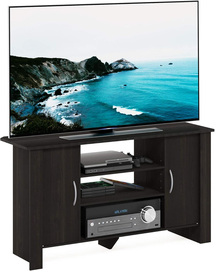 Furinno Econ TV Stand Unterhaltungszentrum, Espresso, 106.9 (Breite) x 57.9 (Höhe) x 34.3 (Tiefe) cm
