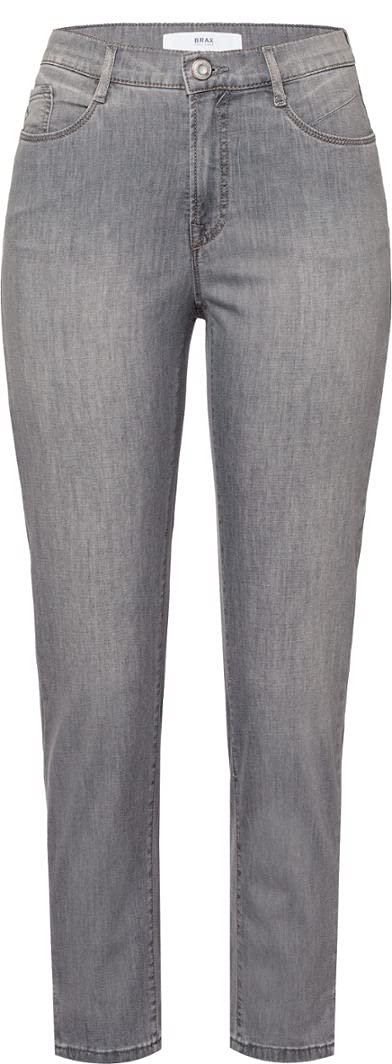 Brax Damen Jeans Style Mary S Ultralight Organic Cotton Verkürzt I 27W / 30L Used Light Grey, 27W /