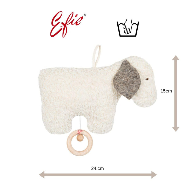 Efie Bio - Spieluhr Schäfchen, kontrolliert biologischer Anbau (organic), Made in Germany, GOTS zert