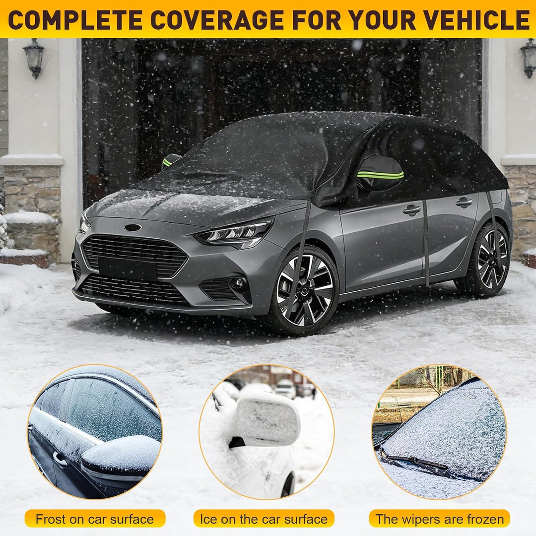 Halbe Autoabdeckung Ersatz Passend für Ford Focus Hatchback 1999-2025, Sonnenfest Hälfte Halbgarage,