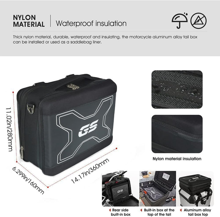 YIEBA 1pcs Motorrad Innentaschen Werkzeugkasten Satteltasche Koffer Gepäck für R1200GS LC ADV Advent