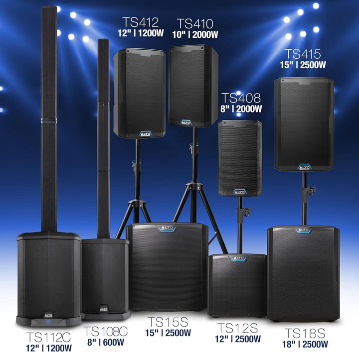 ALTO TS408 2000 Watt 8-Zoll Aktiver PA-Lautsprecher mit 3-Kanal Mixer, Bluetooth Streaming, Drahtlos