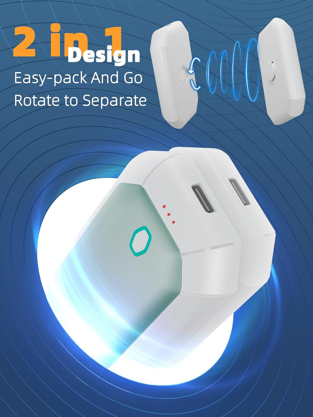 ITSHINY Handwärmer Elektrisch, handwärmer wiederverwendbar 2er Set, 3 Heizmodi, Handwärmer Wiederauf