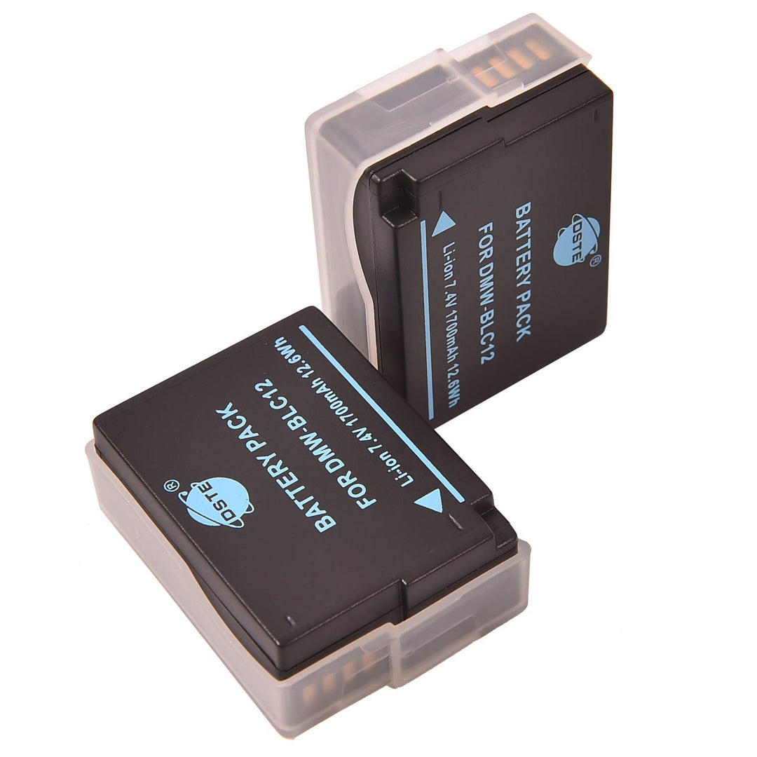 (2-Pack) DMW-BLC12 DSTE Ersatz Batterie Akku Kompatibel für DMW-BLC12E und BP-DC12,Sigma BP-51,V-LUX