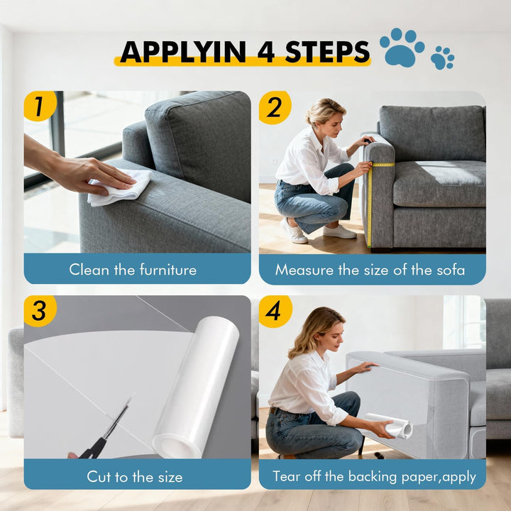 Kratzschutz Katze Tape, 40CM*800CM Anti Kratz Folie für Katzen,Katze Kratzschutzfolie Kratzfesten Sc