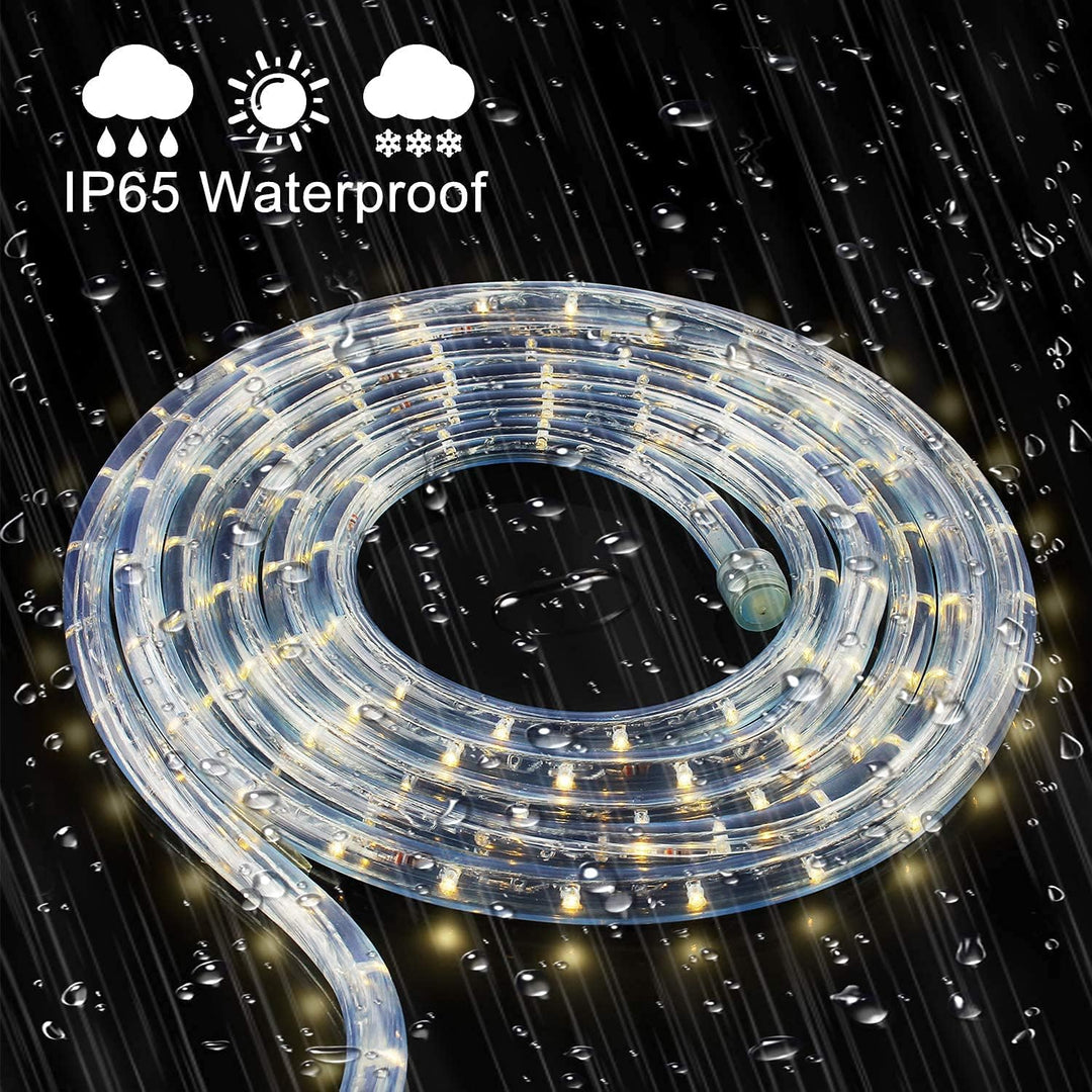 Forever Speed 50Meter LED Lichterschlauch Lichterkette Schlauch Leiste Aussen und Innen Warmweiss 18