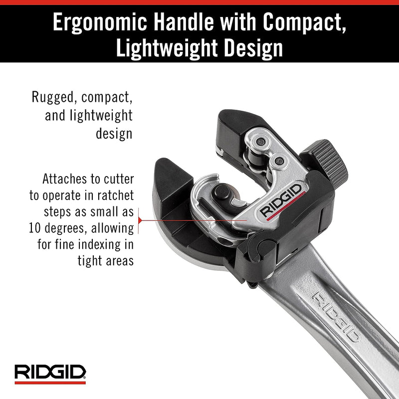 RIDGID 32573 Modell 118 2-in-1 Mini-Rohrabchneider mit AUTOFEED und Ratschengriff für beengte Arbeit