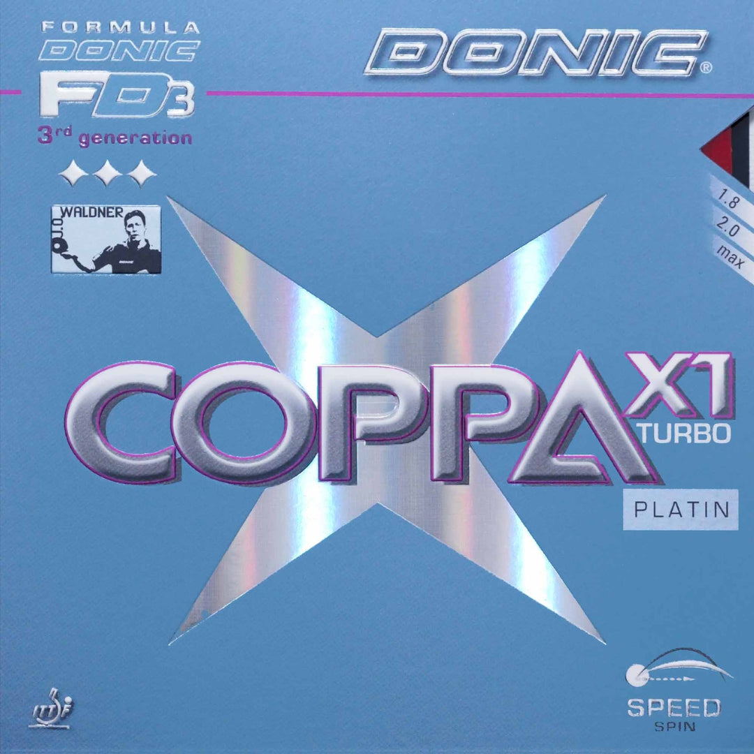 DONIC Belag Coppa X1 Turbo Platin rot 2,3 mm, rot 2,3 mm