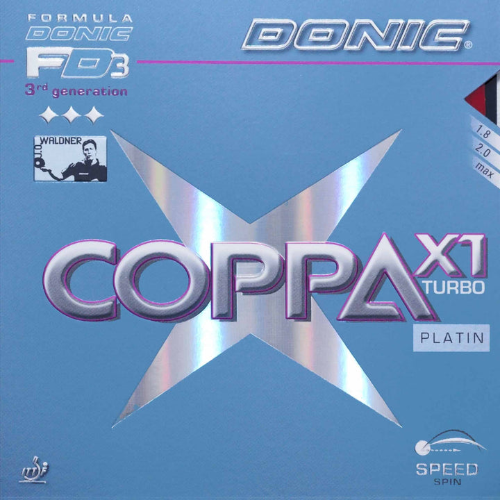 DONIC Belag Coppa X1 Turbo Platin rot 2,3 mm, rot 2,3 mm