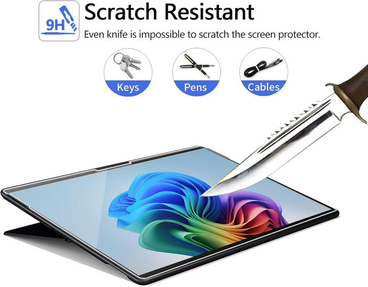 Adeway Displayschutzfolie aus gehärtetem Glas für Microsoft Surface Pro 11/ Pro 9/ Pro 10/8/X, Premi
