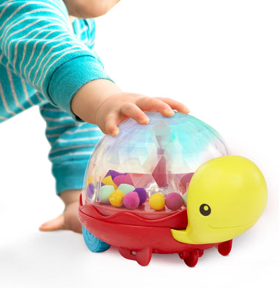 B. toys Baby Spielzeug Schildkröte Lauflernhilfe und Krabbelhilfe, Nachziehspielzeug mit Lichtern –