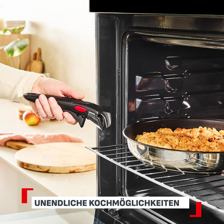Tefal Ingenio Comfort Max 3-tlg. Pfannen-Set, Titanium Antihaftversiegelung, stapelbar, platzsparend